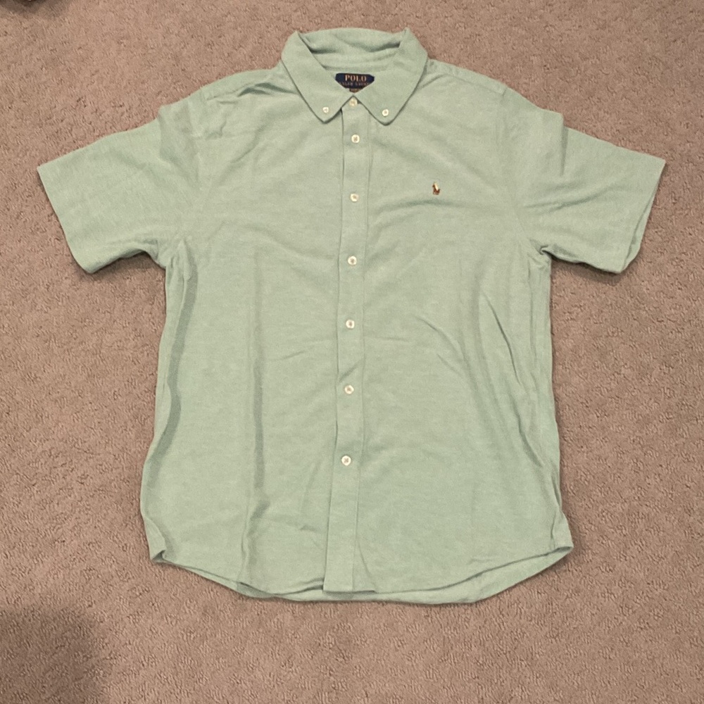 Polo by Ralph Lauren Light Mint Green Short-Sleeve Button-Down Shirt